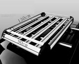 Aluminum Car Top Platform Roof Rack Tray 130cm Black