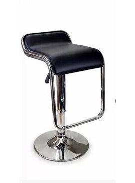 Bar Stools PU Leather Chrome Kitchen Barstool Chair Gas Lift Black