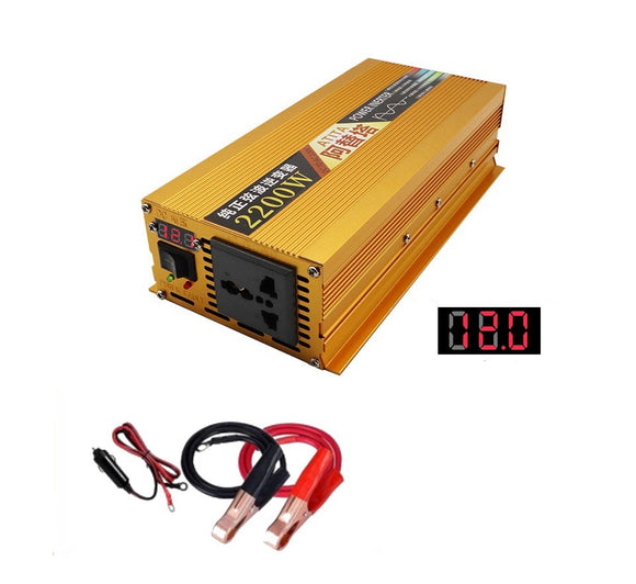 Caravan Pure Sine Wave Power Inverter 2200W 12V to 220V Short Circuit Protection