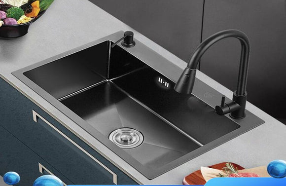 Sink Single Bowl Kitchen Sink 500 * 400mm (Faucet Not Included) Matt Black