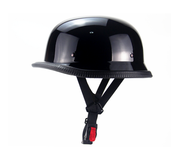 Brand New War II German Army Style Motorcycle Half Helmet Gross Black