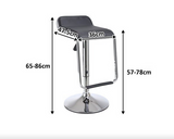 Bar Stools PU Leather Chrome Kitchen Barstool Chair Gas Lift Black
