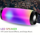 Wireless Speaker, Waterproof Speaker With Colorful LED Light,