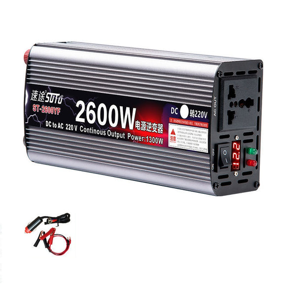 Caravan modified Sine Wave Power Inverter 2600W 12V to 220V Short Circuit Protection