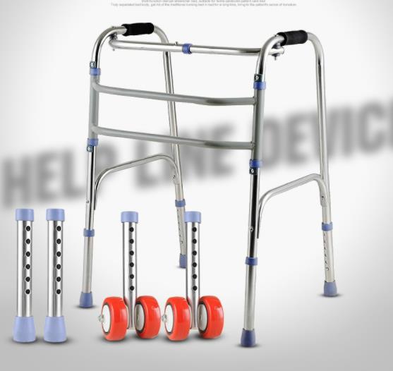 Heavy Duty Disabled Adult Elderly Medical Walker Walking Assistance Walking Frame with Wheels Foldable