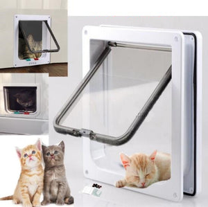 Brand New 2 Way Locking Dog Cat Pet Secure Brushy Flap Door