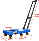 Folding Rolling Kitchen cart, Heavy Duty Luggage Rollin Cart