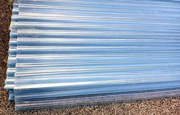 Clear Polycarb 85cm * 200cm Roofing Sheeting 18 mm Thick