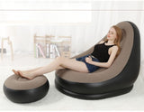Inflatable Ultra Lounge Relaxing Air Sofa With Footstool