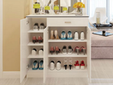Shoe Cabinet Shoes Rack Storage Organizer 100 cm Wood / White