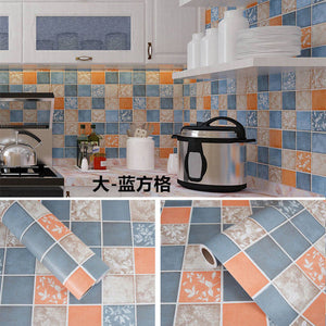 Colorful Pattern Kitchen Wallpaper self adheresive 0.60*5m