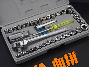 Brand New Wrench Ratchet 40 Piece 1/4-Inch 3/8-Inch Drive 6 Point Socket Set