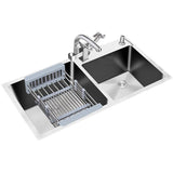 Sink Double Bowl 304 Stainless Steel Kitchen Sink 720 * 400mm