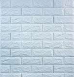 Wallpaper Wall Sticker 3D Brick Look Blue Color