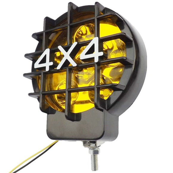 Round Driving Light Driving LED Lamp 12-48V Yellow