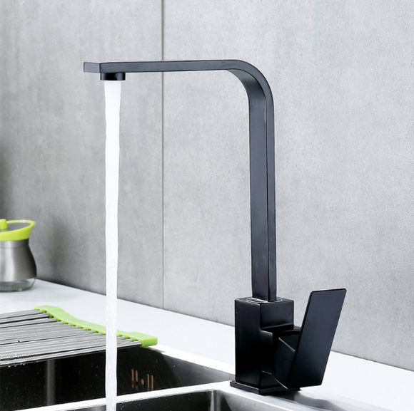 Kitchen Mixer Tap ware 360 degrees Rotated #7xing Matt Black