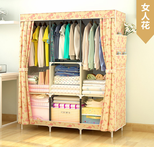 Portable Clothes Wardrobe Storage Cupboard #SANGUA-NVREN – ushopnz