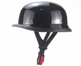 War II German Army Style Motorcycle Half Helmet Gross Black