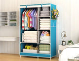 Portable Clothes Wardrobe Storage Cupboard # Dan-Blue