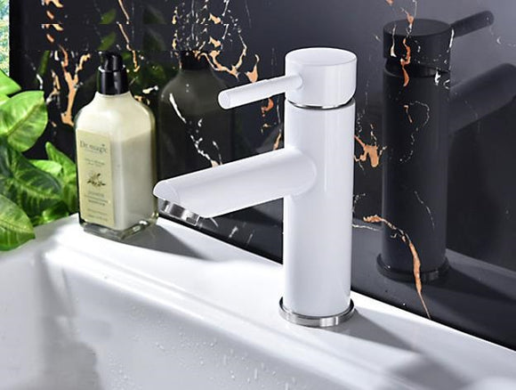 Basin Mixer Tapware Column Vanity Tap White