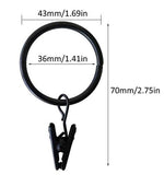 Metal Curtain Rings Curtain Hooks Black Color 10 Pics Free Shipping