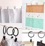 Metal Curtain Rings Curtain Hooks Black Color 10 Pics Free Shipping