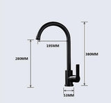 Kitchen Mixer Tap ware 360 degrees Rotated Matt Black #dawang