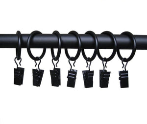Metal Curtain Rings Curtain Hooks Black Color 10 Pics Free Shipping