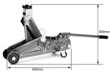 Horizontal Hydraulic 2 Ton Low Profile Floor Jack Hydraulic