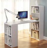Study Table Computer Desk with Book Case White