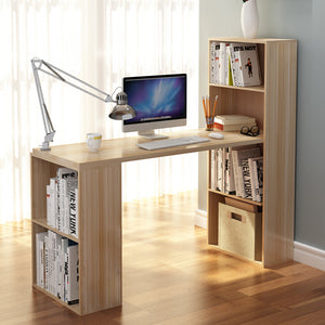 Study Table Computer Desk with Book Case Wood Color