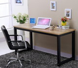 Table Computer Desk & Steel Legs Wood Grain
