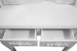 Dressing Table with Mirror and 4 Drawers White and Stool