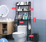 Bathroom shelves on the toilet Multipurpose shelf Black