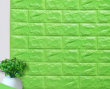 Wallpaper Wall Sticker 3D Brick Look Green Color