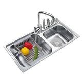 Sink Stainless Double Bowl Kitchen Sink 720 * 390mm (Faucet Not Included)