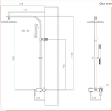 Bath Mixer with Hand Shower Chrome SZL-8112